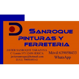 PINTURAS FERRETERÍA SANROQUE